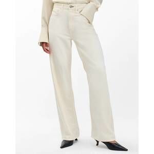 NEW RAG & BONE featherweight logan wide-leg jeans in ecru